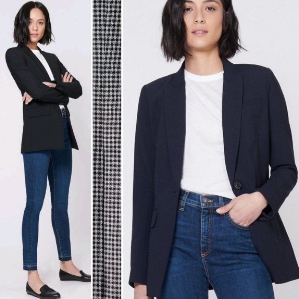 NWT! VERONICA BEARD LONG & LEAN Houndstooth DICKEY JACKET Size 8 - Picture 11 of 16